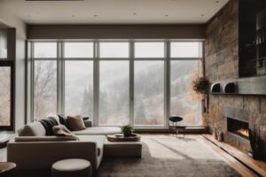 Salt Lake City home with frosted privacy window film